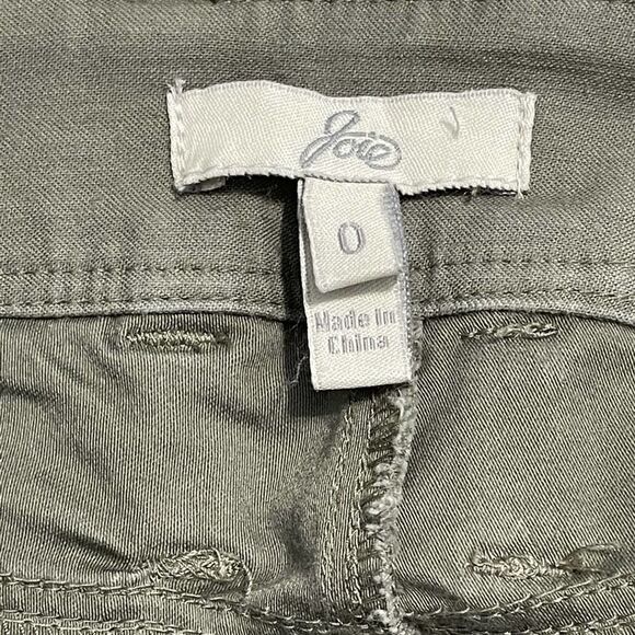 Joie Park Skinny Zippered Utility Pants Green 0 - Picture 3 of 16